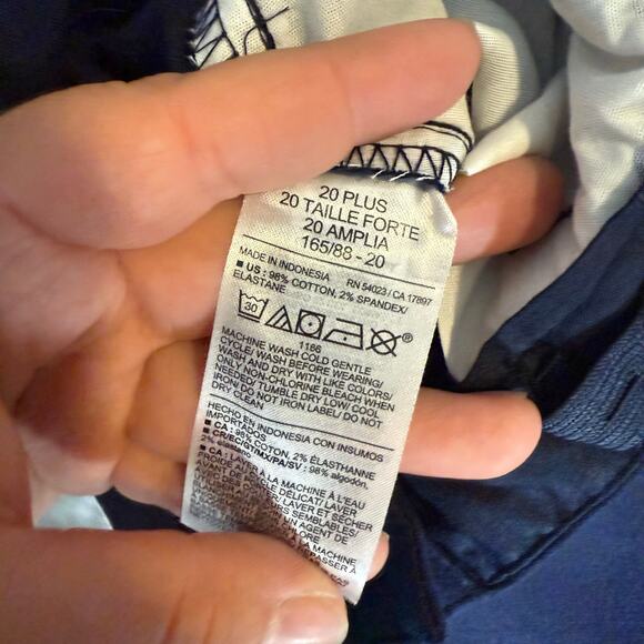 Old Navy Slim School Uniform Chino Pants for Boys, Navy, 20 Plus 665608 - Picture 7 of 8